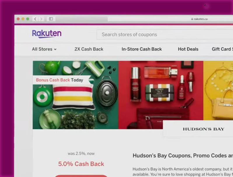 rakuten website cash back